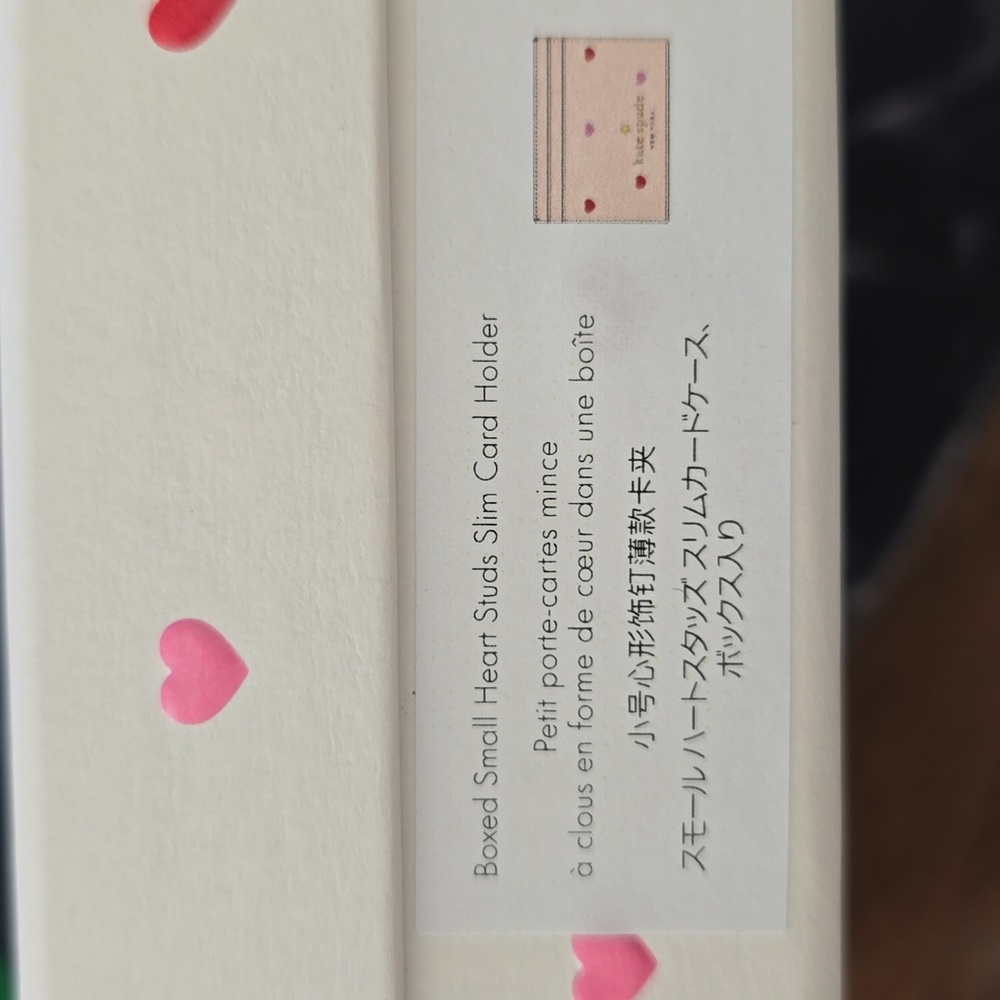 Kate Spade Heart Studs Slim Card Holder Limited Edition Sold Out NIB - Picture 4 of 4